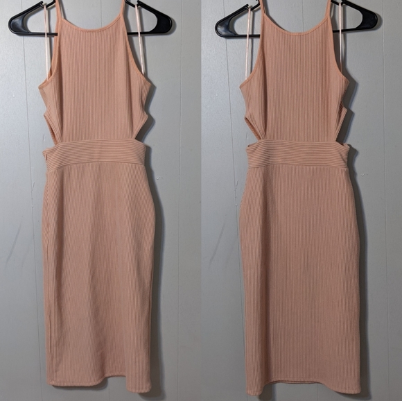 Topshop Dresses & Skirts - TopShop Cutout Ribbed Bodycon dress